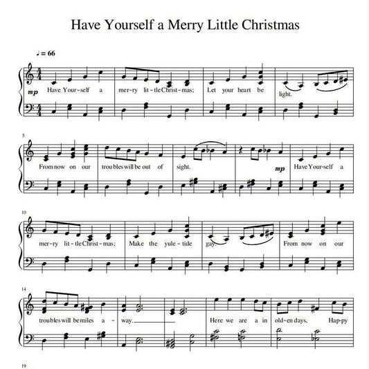 Have Yourself A Merry Little Christmas (Piano Sheet Music) Downloadable PDF